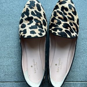 Kate Spade Leopard Print Calf Hair Loafers in Brown size 9